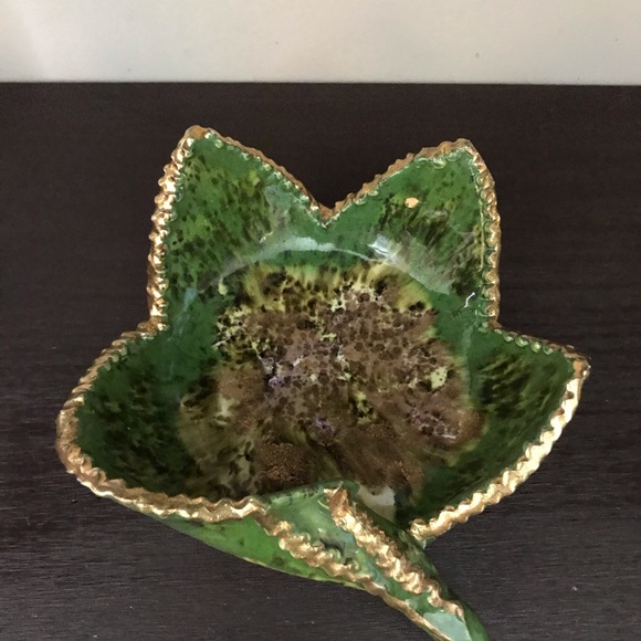 Vintage Other - Italian Pottery Gold Painted Bowl